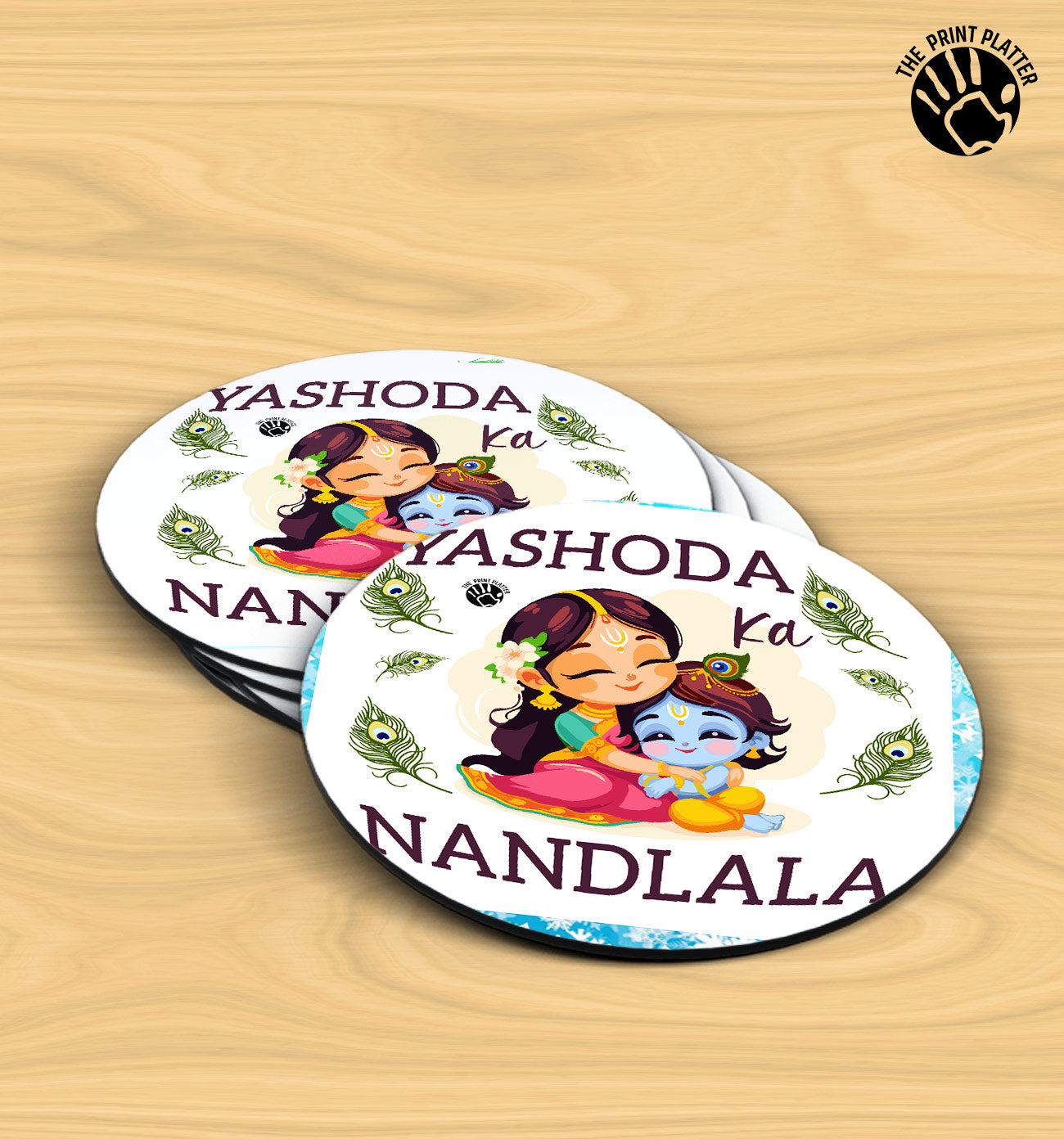 Yashoda Ka Nandlala - MDF Tea Coaster Pack Of 4 | TC-15