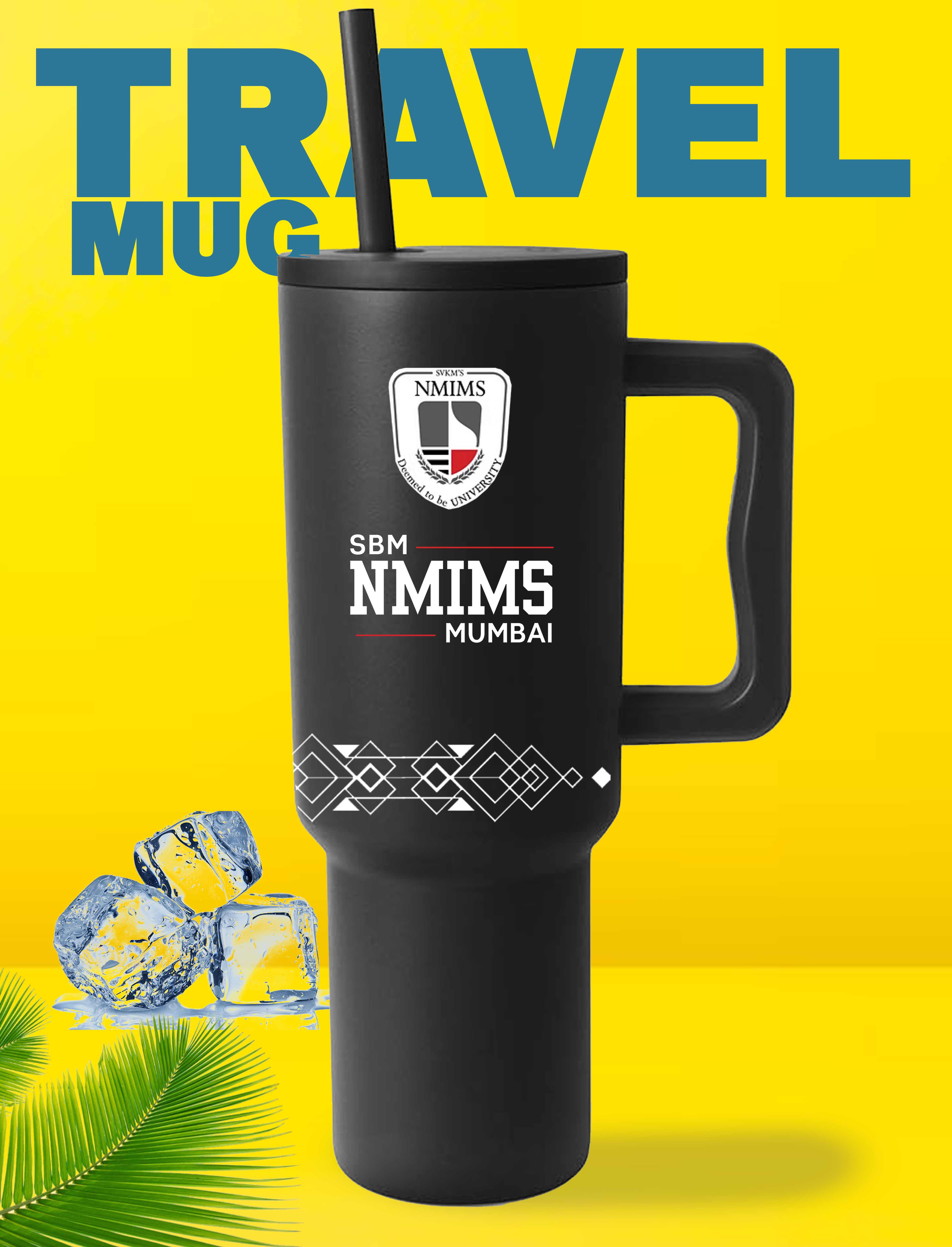 NMIMS Black Travel Mug