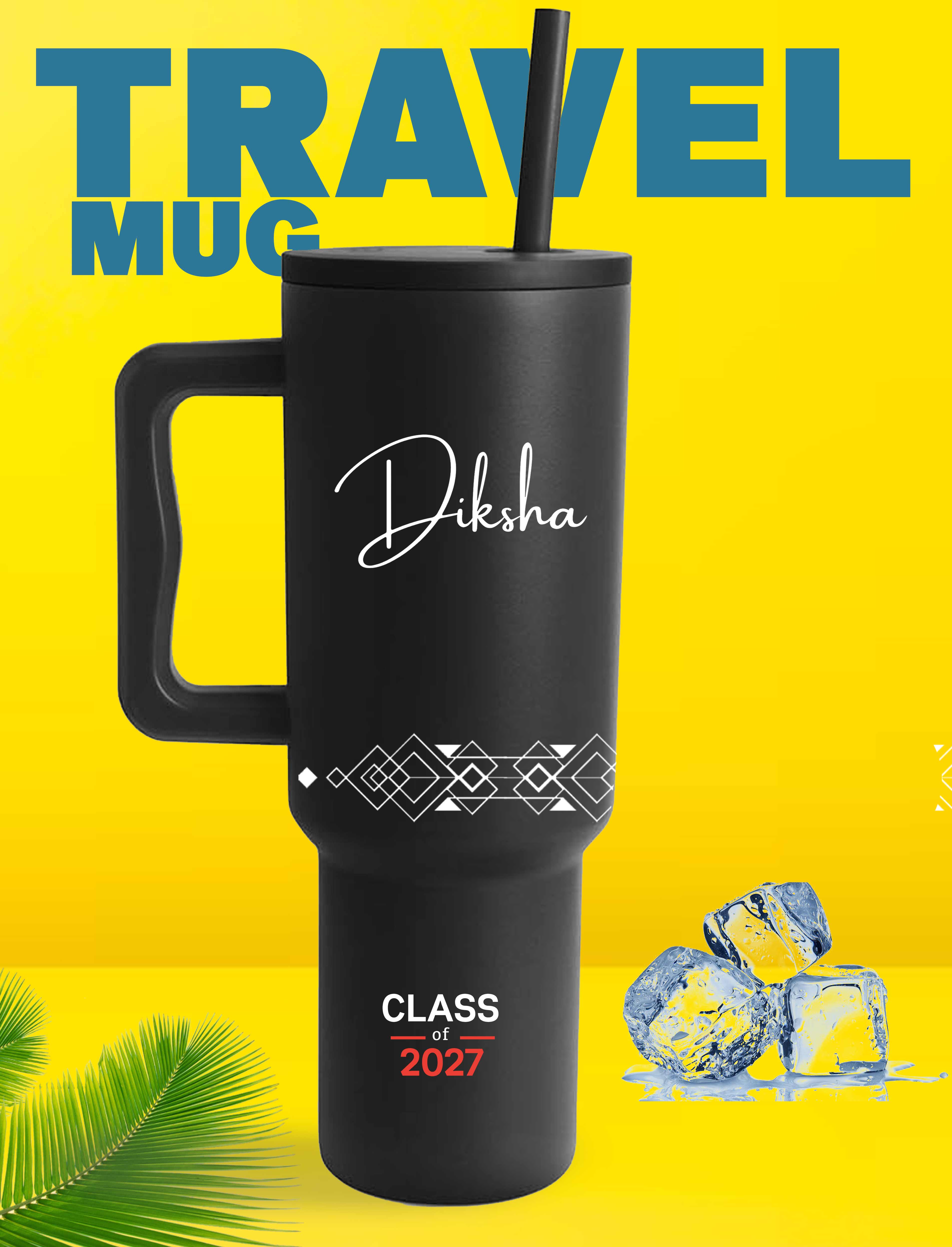 NMIMS Black Travel Mug