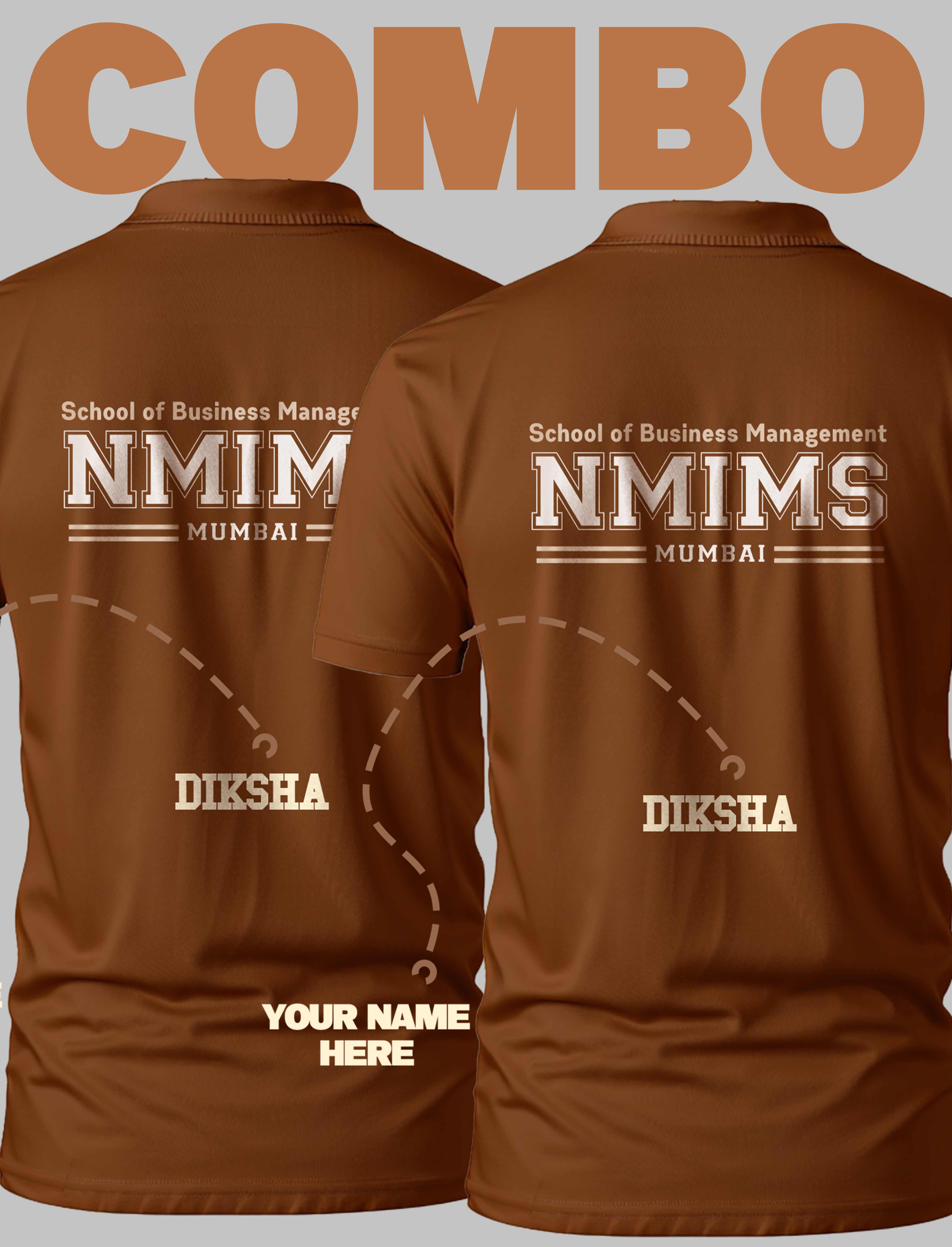 NMIMS Brown Polo T-shirt COMBO
