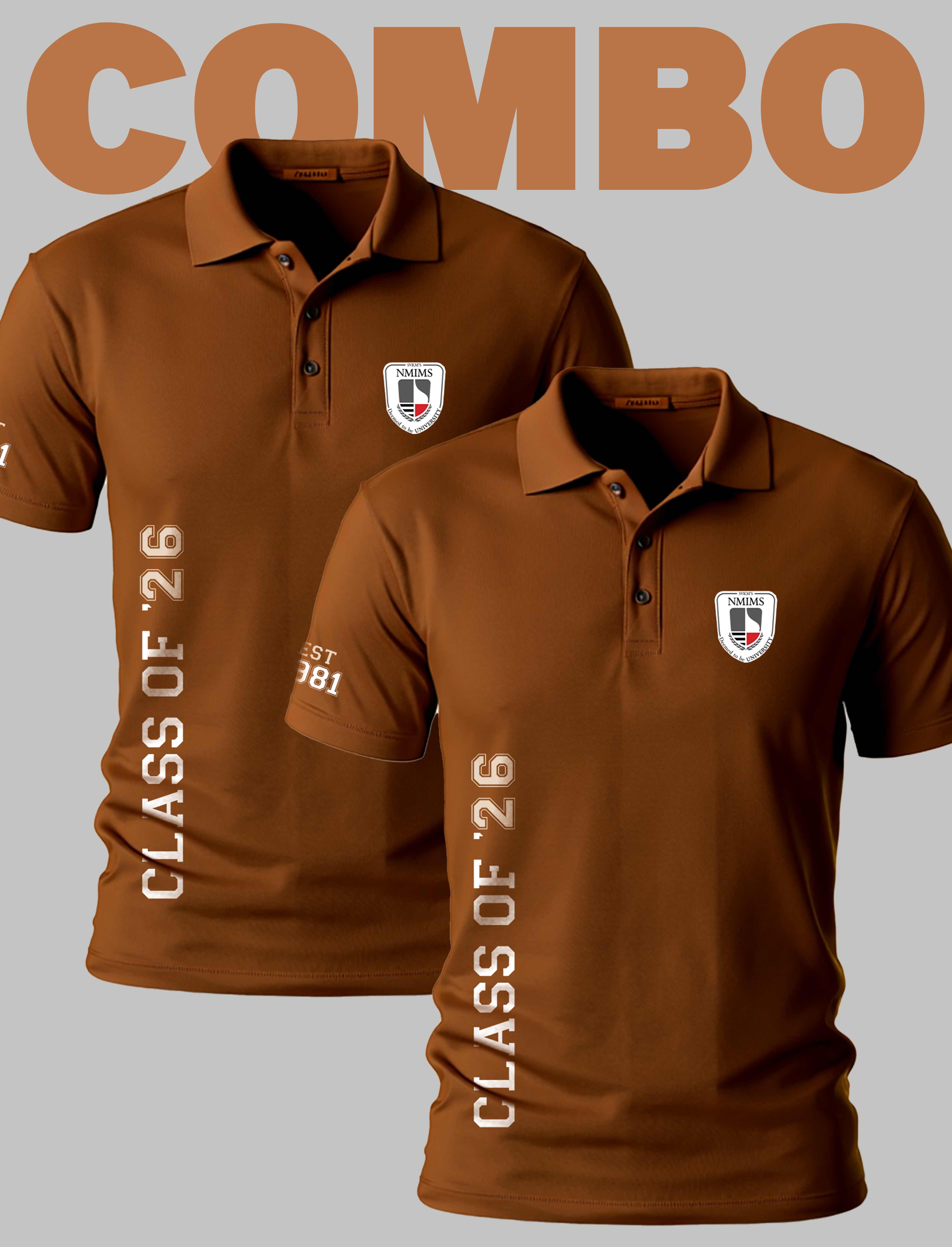 NMIMS Brown Polo T-shirt COMBO